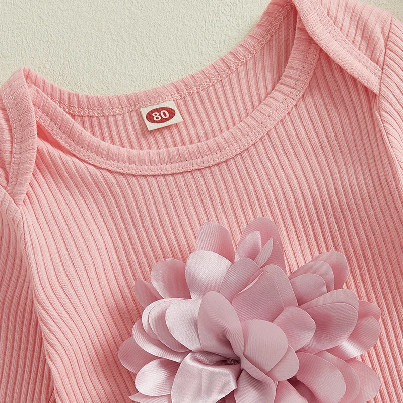 Комбинезоны для маленьких девочек с цветочным декором комбинезоны круглым