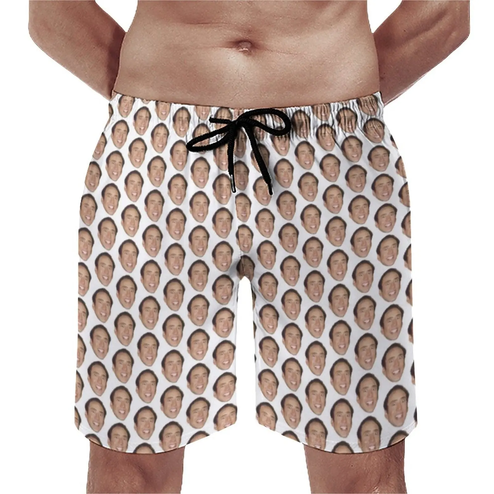 

Nicolas Cage Meme Board Shorts Summer Funny Face Pattern Cute Beach Shorts Men Sportswear Comfortable Design Beach Trunks