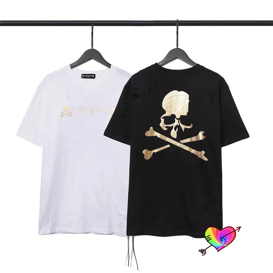 

Golden Skull Logo Mastermind World Tee Men Women 1:1 High Quality Double Printed Mastermind Japan MMJ Tops Oversize Short Sleeve