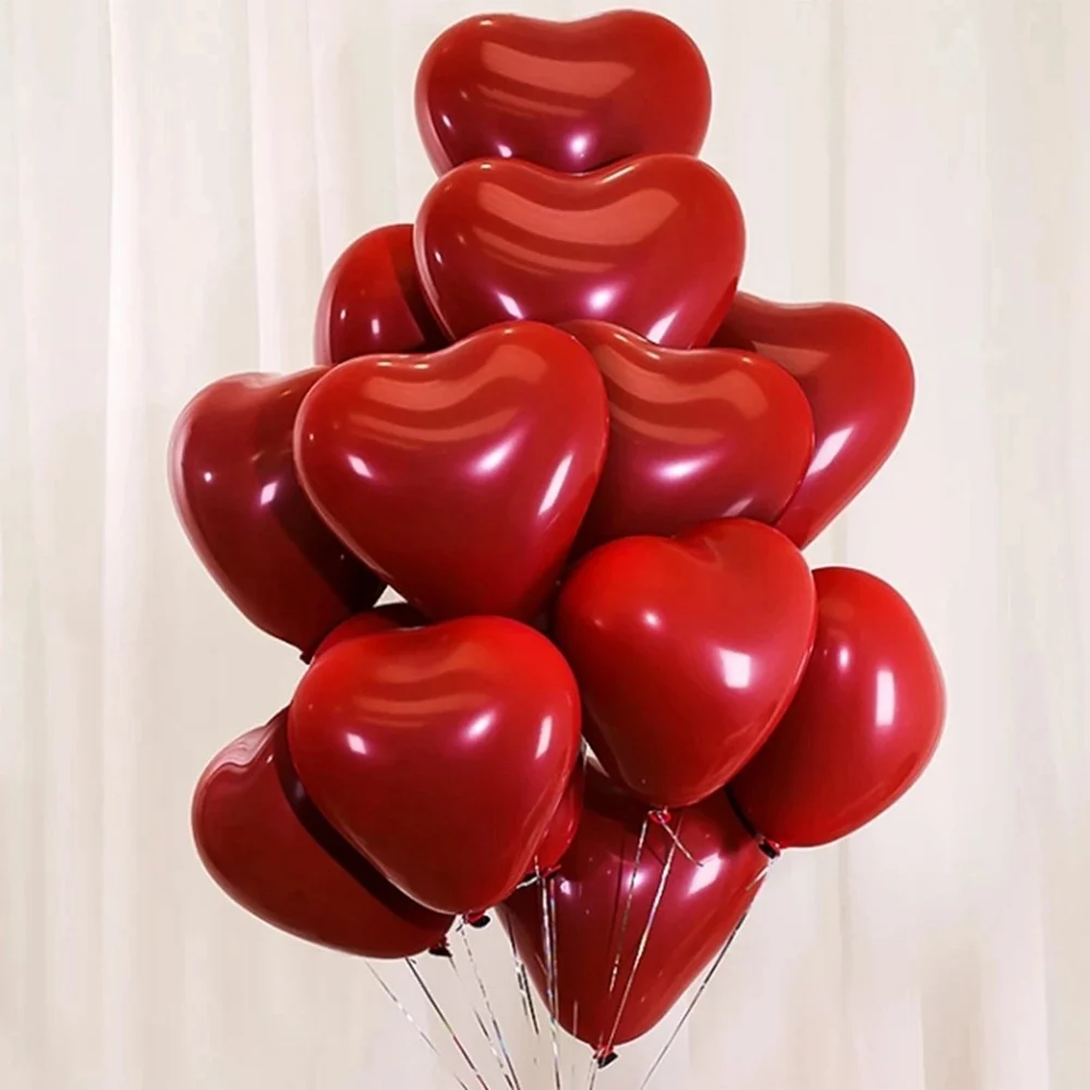 

10/30/50pcs Love Heart Latex Balloons for Valentine's Day Wedding Balloons Air Globos for Marriage Confession Proposal Ballons