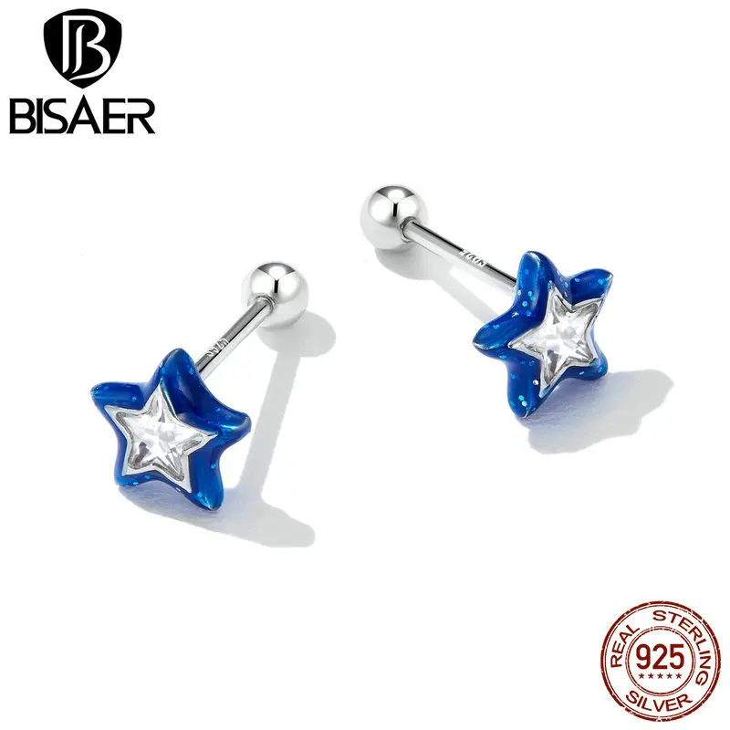 

Женские серьги-гвоздики из серебра 925 пробы, с цирконом