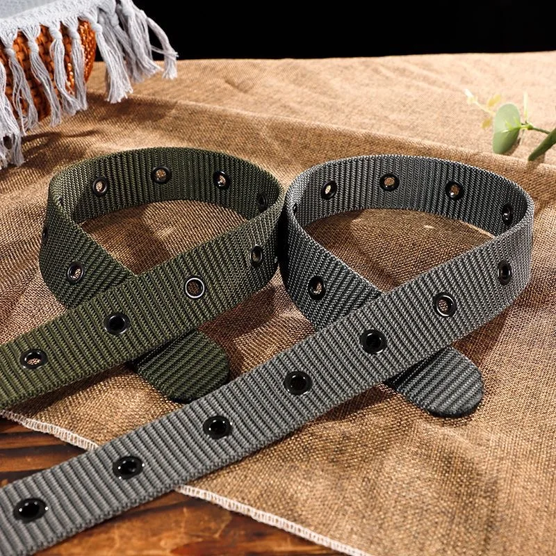 Холщовый ремень с перфорацией для мужчин JIFANPAUL Унисекс Повседневный стиль