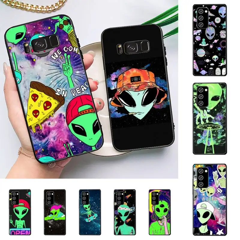 

RuiCaiCa Aesthetics Cartoon alien Phone Case For Samsung Galaxy Note 10Pro Note 20ultra cover for note20 note 10lite M30S Back