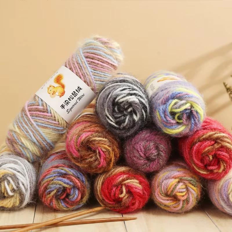 75 г/рулон пряжа с длинными волосами белка мягкая теплая шерстяная кашемировая