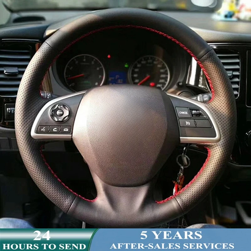 

Кожа Чехол рулевого колеса автомобиля Braid для Mitsubishi Outlander Mirage ASX 2012-2019 Eclipse Cross 2017-2019 L200 2015-2017