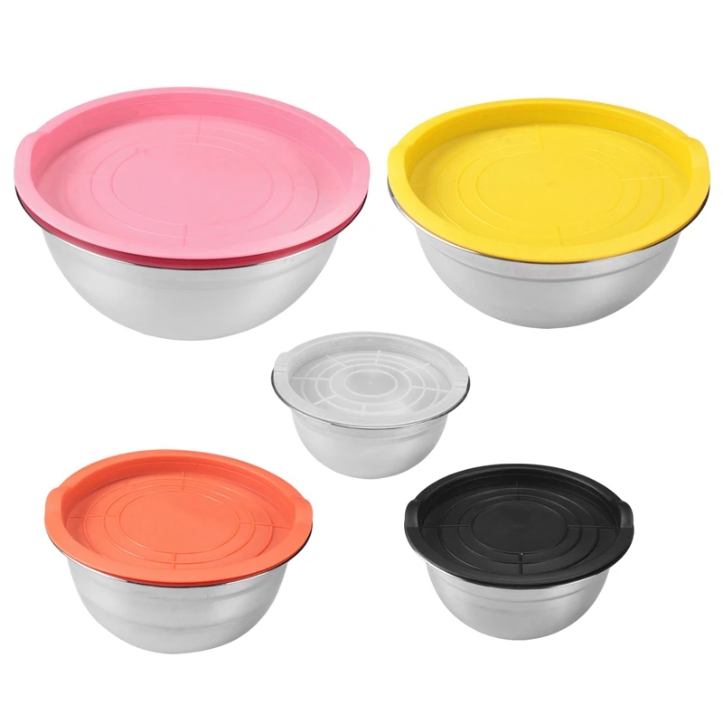 

Миска для смешивания с крышкой, набор из 20 салатных чашек из нержавеющей стали для подготовки, смешивания и сервировки