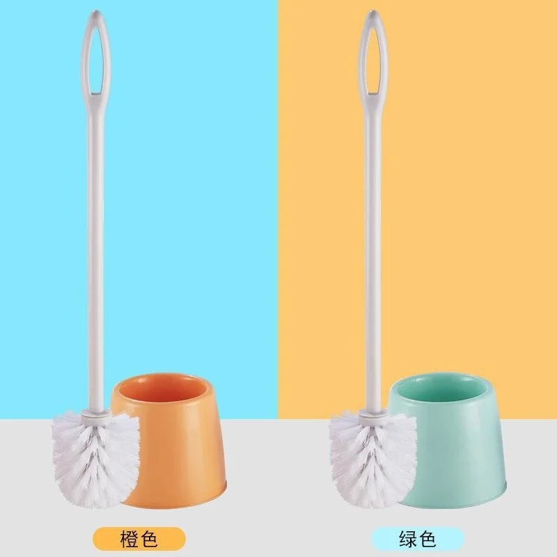 

Simple household toilet brush set soft wool toilet cleaning brush with base can be hung without dead corner toilet cleaning