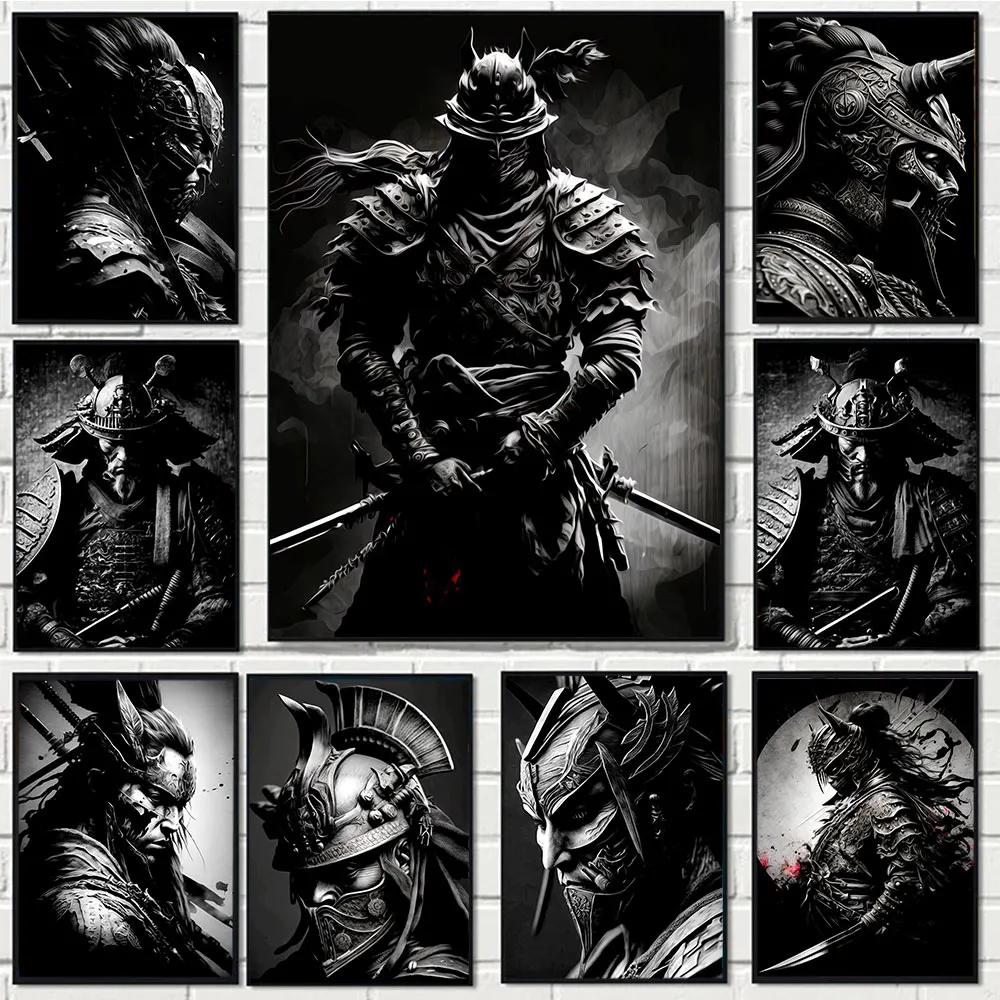 

Abstract Japan Samurai Posters and Print Sword Legend Art Canvas Painting Wall Art Pictures for Living Room Bedroom Home Decor