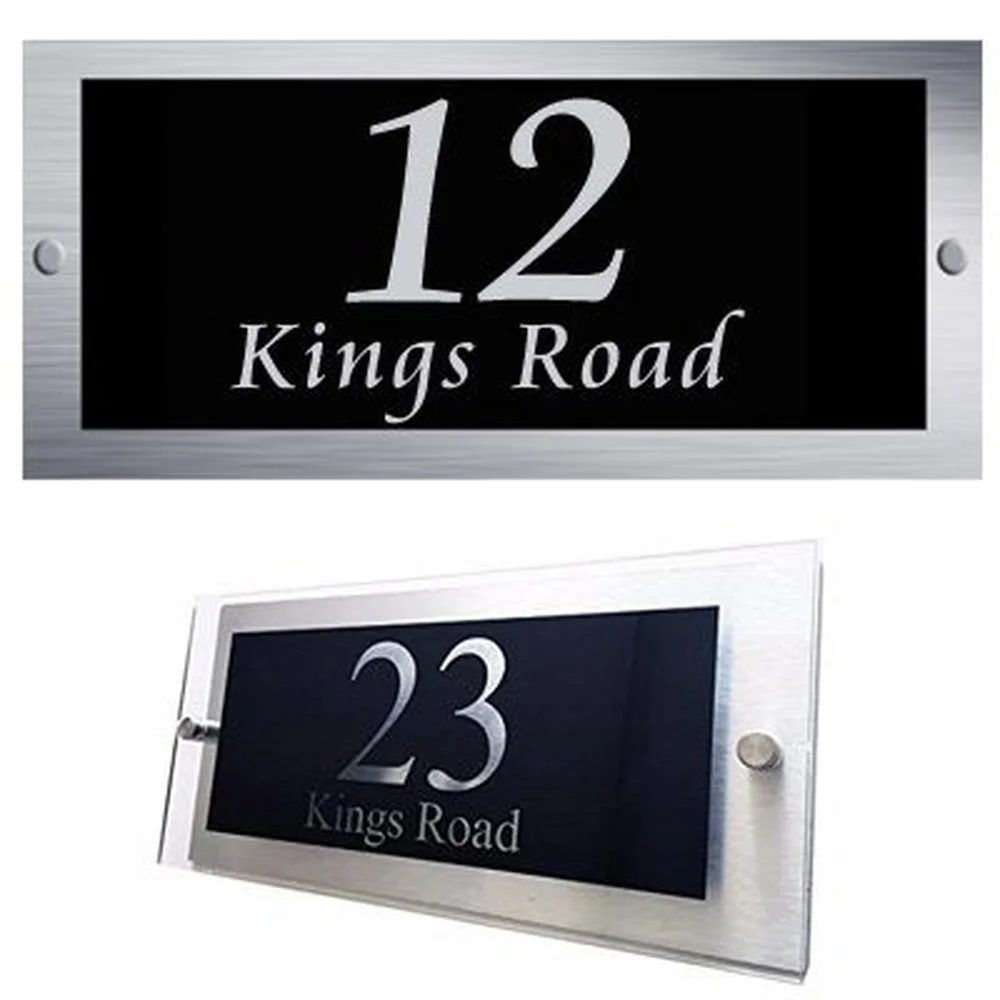 

Customised Acrylic Designer House Number Street Name Plaque