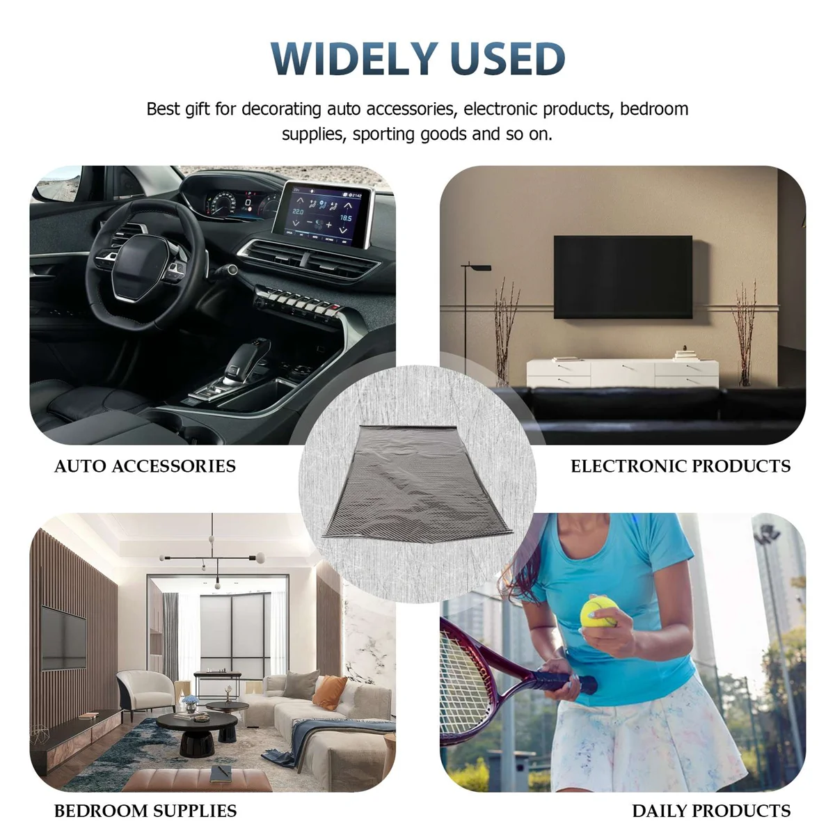 0 5x2 м черная гидрографическая пленка с принтом из углеродного волокна