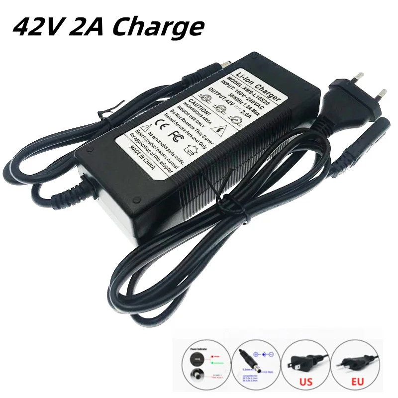 

36V battery charger Output 42V 2A Charger Input 100-240 VAC Lithium Li-ion Charger For 10S 36V Electric Bike charger