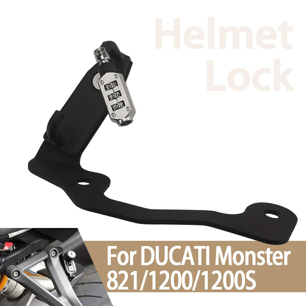 

For Ducati Monster 821 1200 1200S Motorcycle Helmet Lock Helmets Security Anti-Theft Rust-Proof Lock Helmet Password Lock