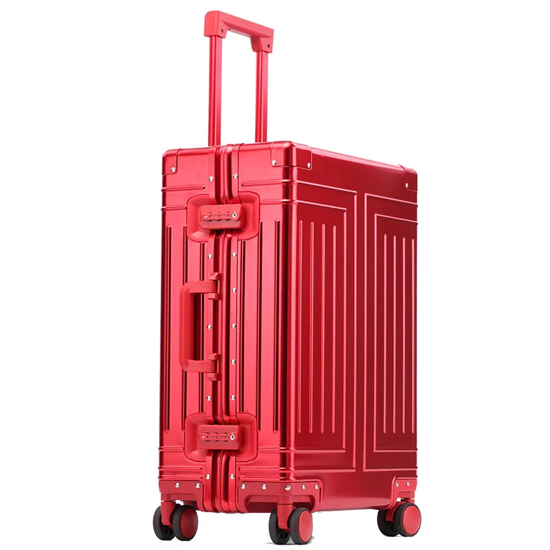 

Alloy Fashion Inch All Aluminum Business Suitcase Removable Lining Retro Travel Trolley Luggage Bag S12400-S12412 C1