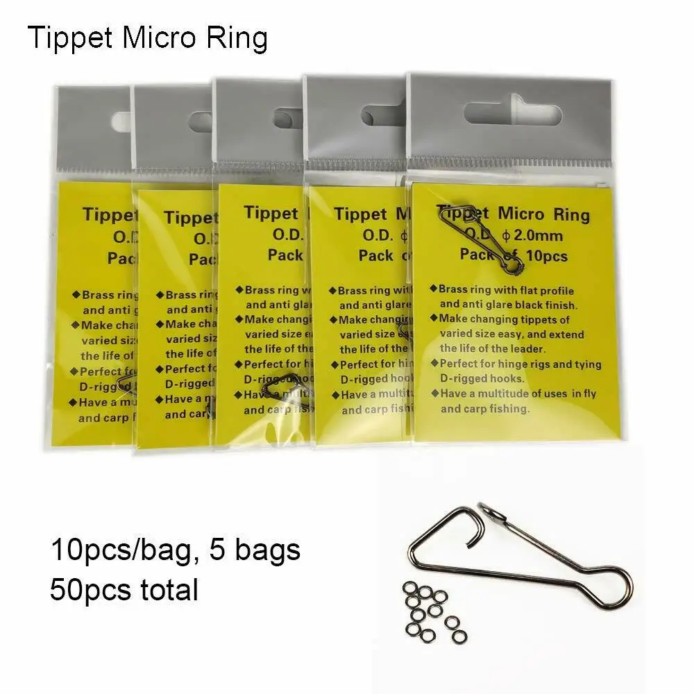 5XTippet Rings10Pack Fly Angeln Tippet Fly FishingTippet Micro Ring Tippet Ring