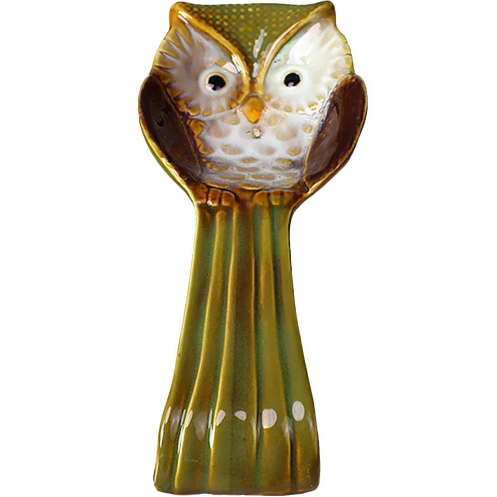 

Spoon Holder Rest Owl Shaped Pot Spoon Holder Ceramic Spoon Rest Ceramic Chopstick Holder