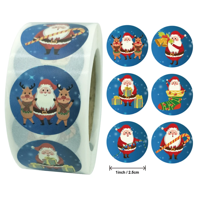 

50-500 шт. 1 дюйм. Детские наклейки Рождественский подарок декоративные этикетки Спасибо наклейки для бизнеса Рождественский подарок упаковка Канцтовары
