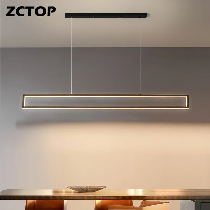 

LED Modern Chandeliers For Living Room Dining Room Kitchen Room Bar office Black Lustre Pendant Hanging Lighting Lamp Fixtures