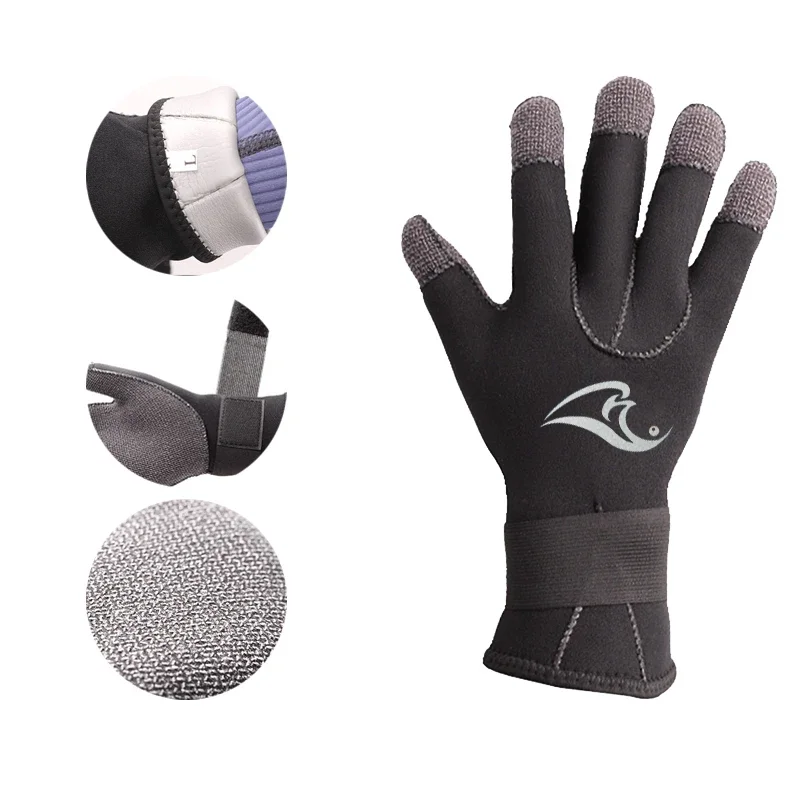 Фабричные индивидуальные неопреновые перчатки для дайвинга 3 мм 5 теплый