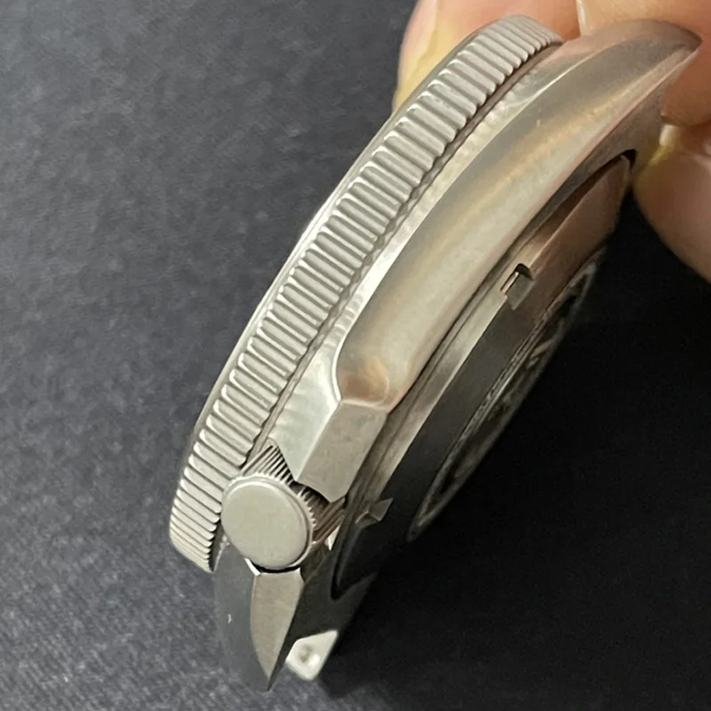 Watch Modify Parts 45.2mm Titanium Material Turtle 6105 Watch Case+Titanium Bracelet Sapphire Fit NH35/36 Automatic Movement