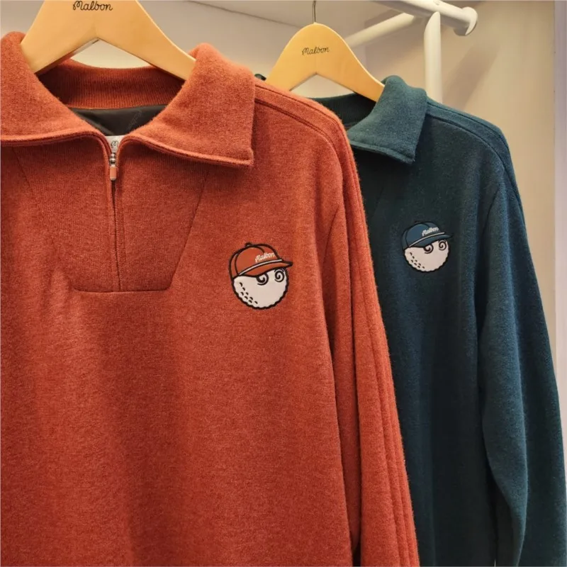 【 Presale 】Men's Long-Sleeve Soft Touch Quarter-Zip Sweater Thickening With windproof lining