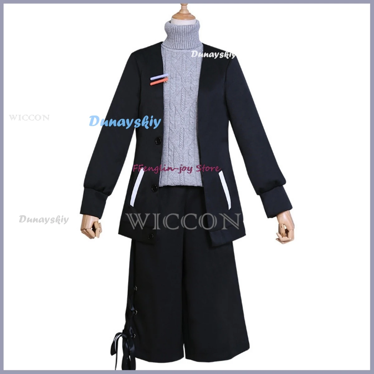 Костюм для косплея аниме Виртуальный ютуберь зимний костюм канаканы Knkn из парика