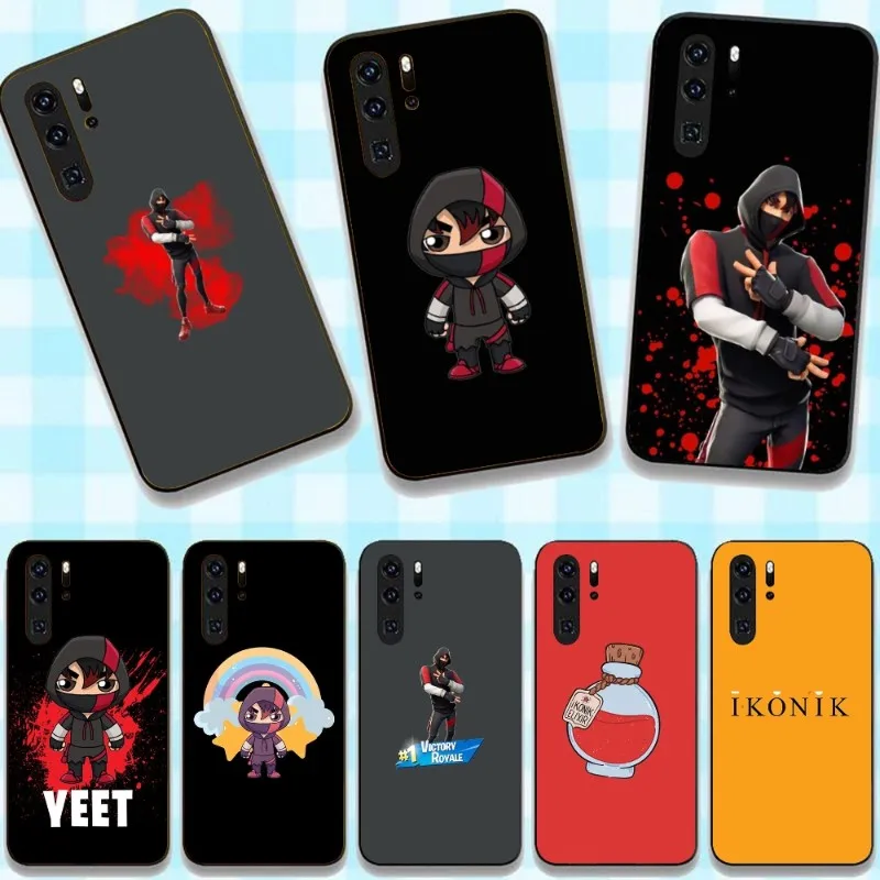 

Кожаный чехол Yeet Ikonik для телефона Huawei P50 P40 P30 Pro Lite P Smart 2021 2019 Magic 3, мягкий черный чехол для телефона