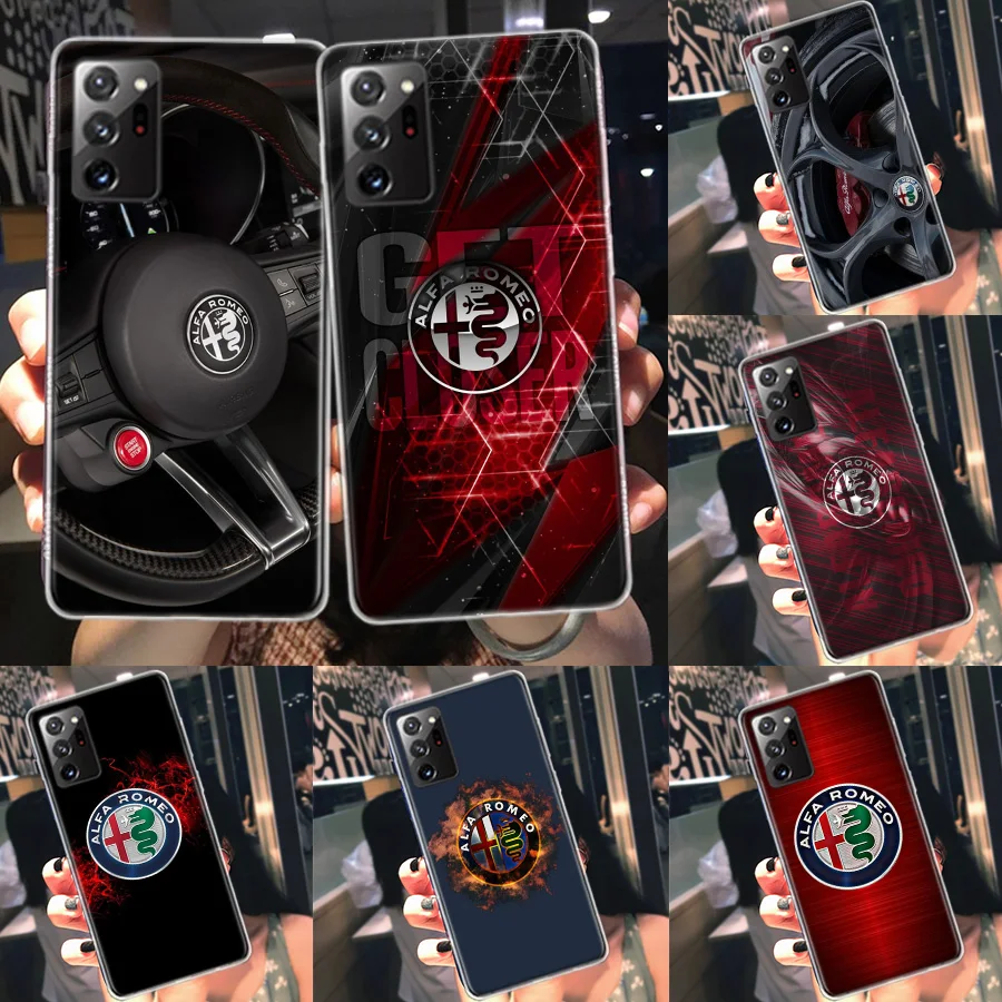 Роскошный чехол Alfa RomeoPhone для Samsung Note 20 Ultra 10 9 8 Galaxy M11 M12 M21 M30S M31 M32 M51 M52 M60S M80S F12 A81 A91, чехол