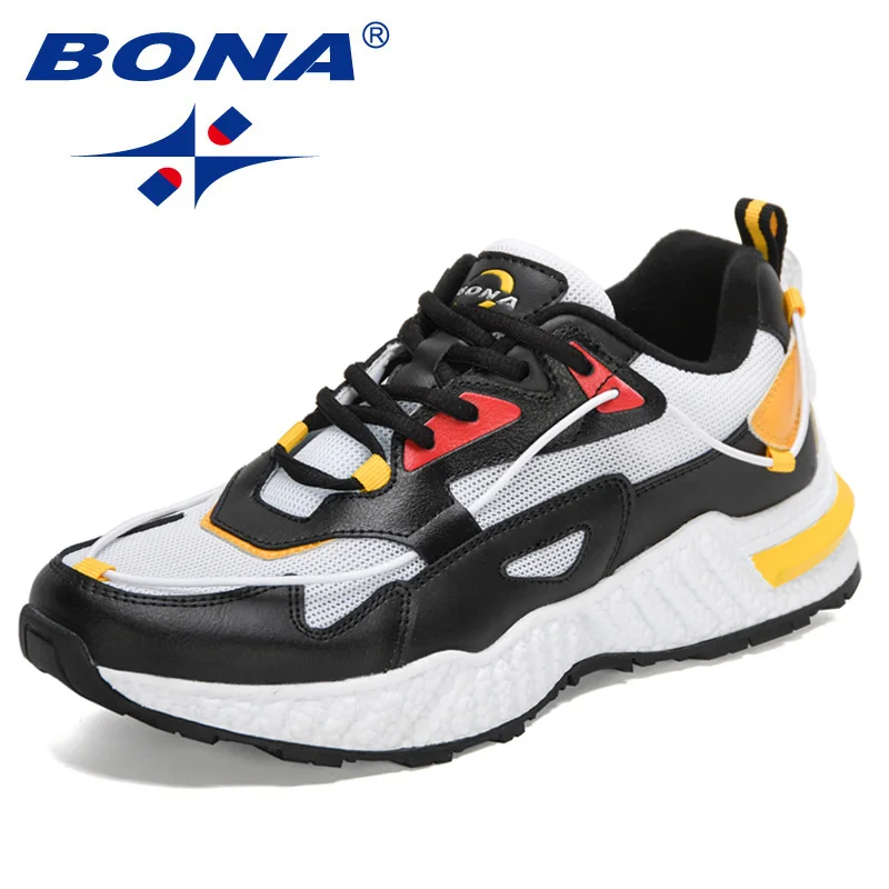 

BONA 2022 New Designers Classic Breathable Comfortable Soft Mesh Lined Sneakers Men Outdoor Running Training Shoes Mansculino