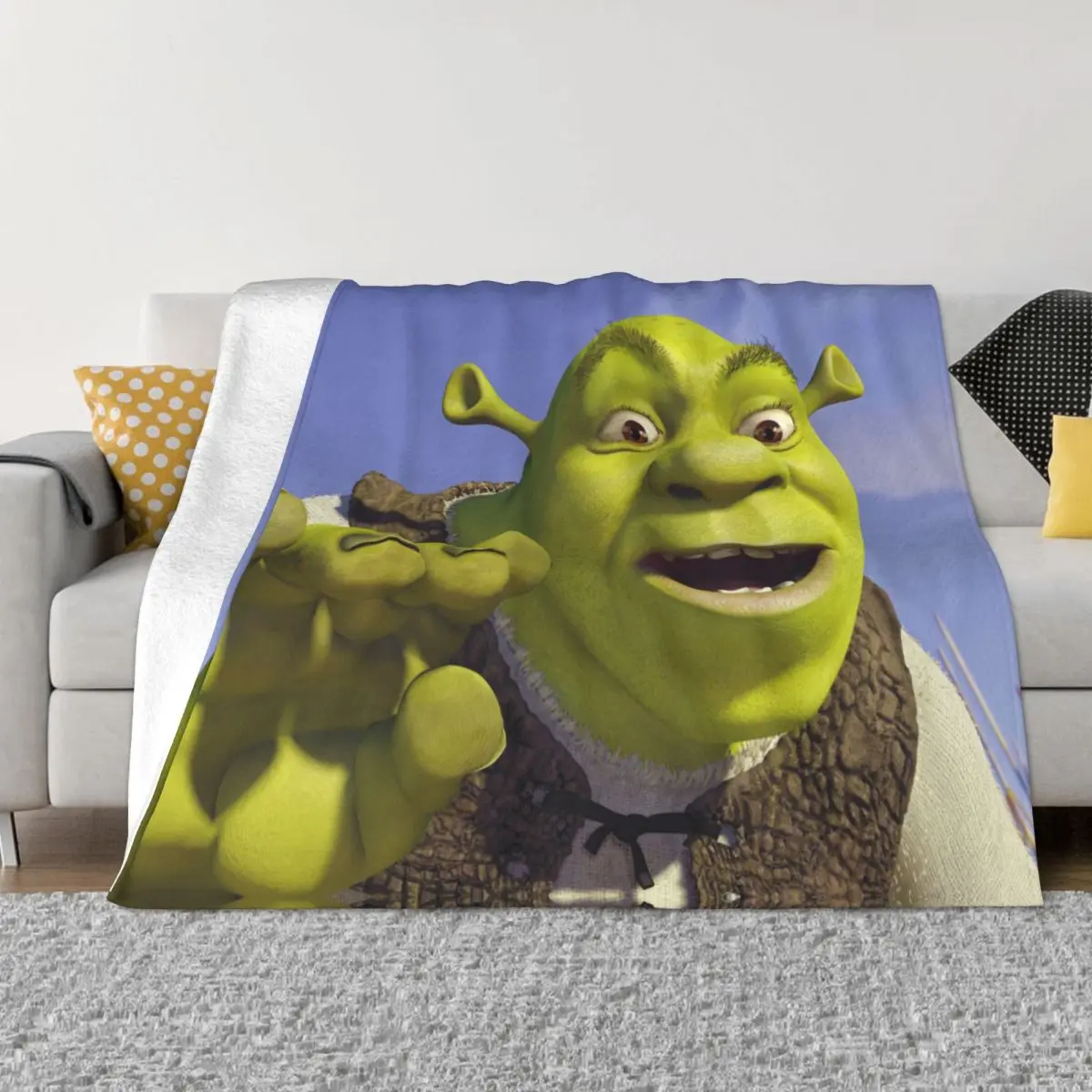 

Shrek Film Blankets Coral Fleece Plush Decoration Bedroom Bedding Couch Bedspread