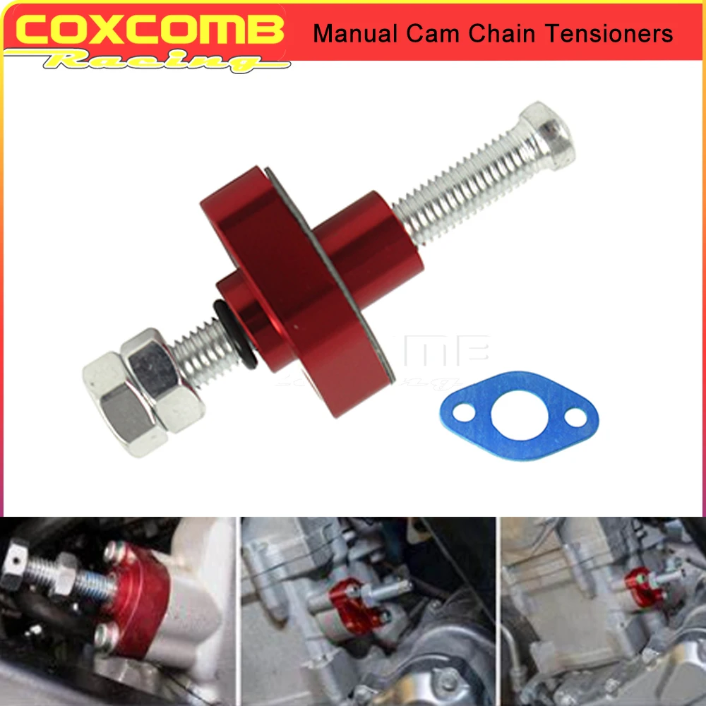 Уличные стальные красные натяжители цепи для мотоцикла Suzuki OFF Road DR 100 125 200 250 SE S 350S