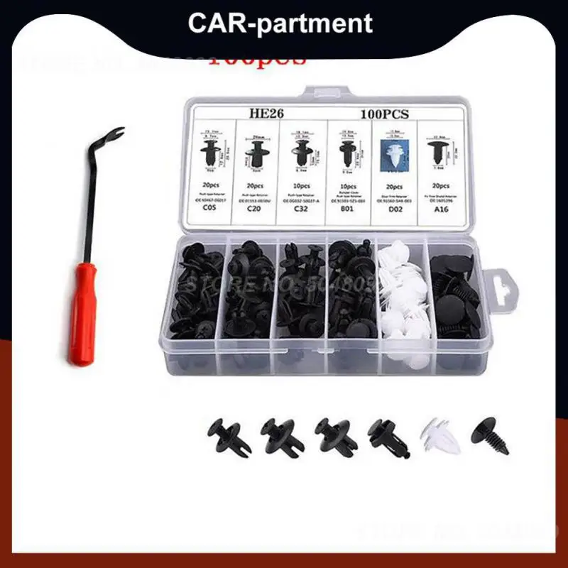 

Car Buckle Set Portable Nylon Plastic Clip Abs Material Durable Auto Fastener Clip Car Supplies Door Card Lining Trim Clips