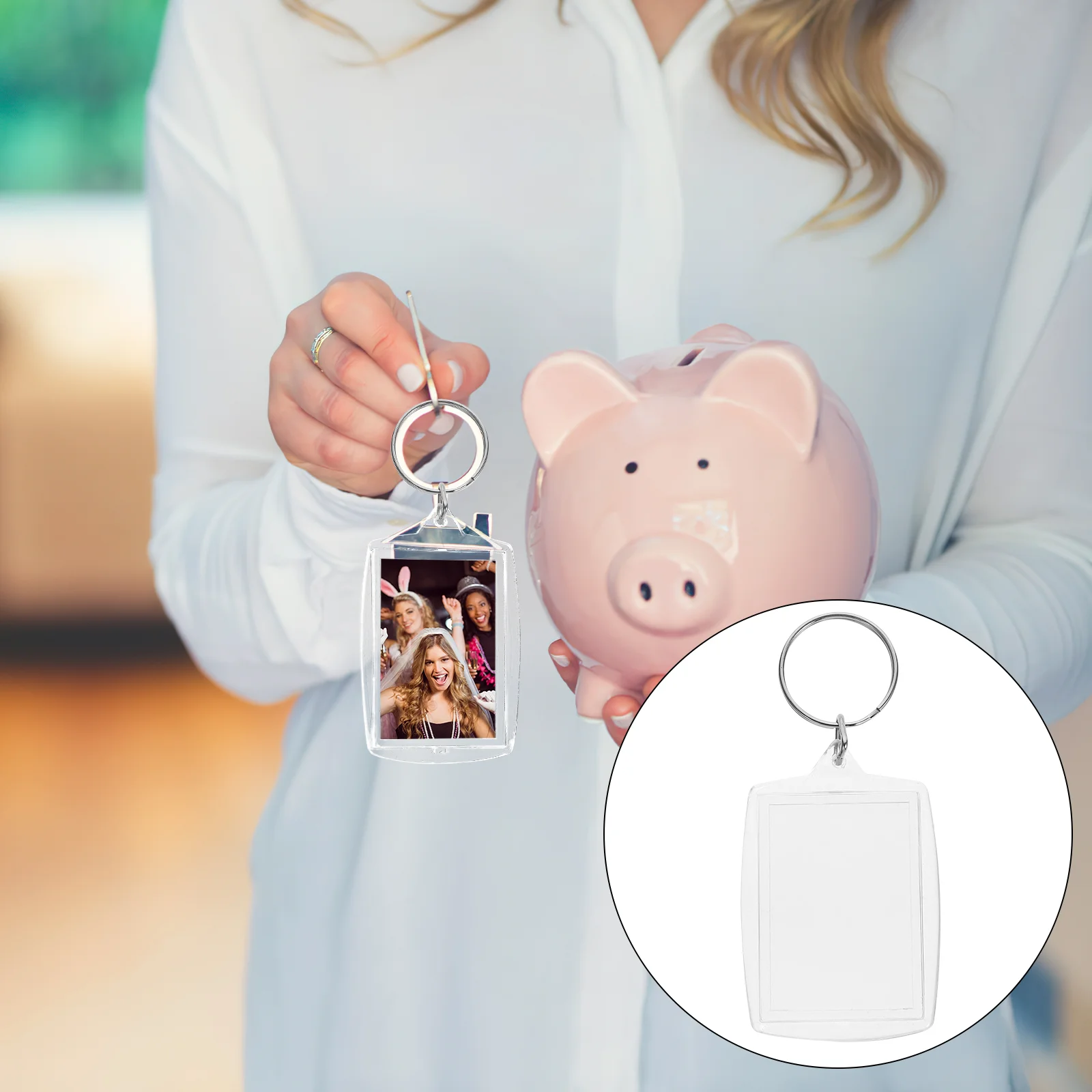 100 шт. брелок для ключей с фотографией сделай сам прозрачная пустая вставная