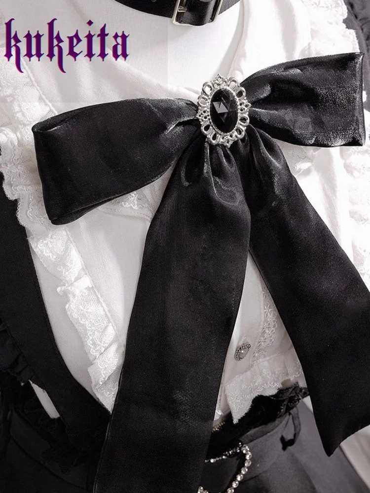 Японские кавайные женские рубашки в стиле Харадзюку милые блузки с воротником