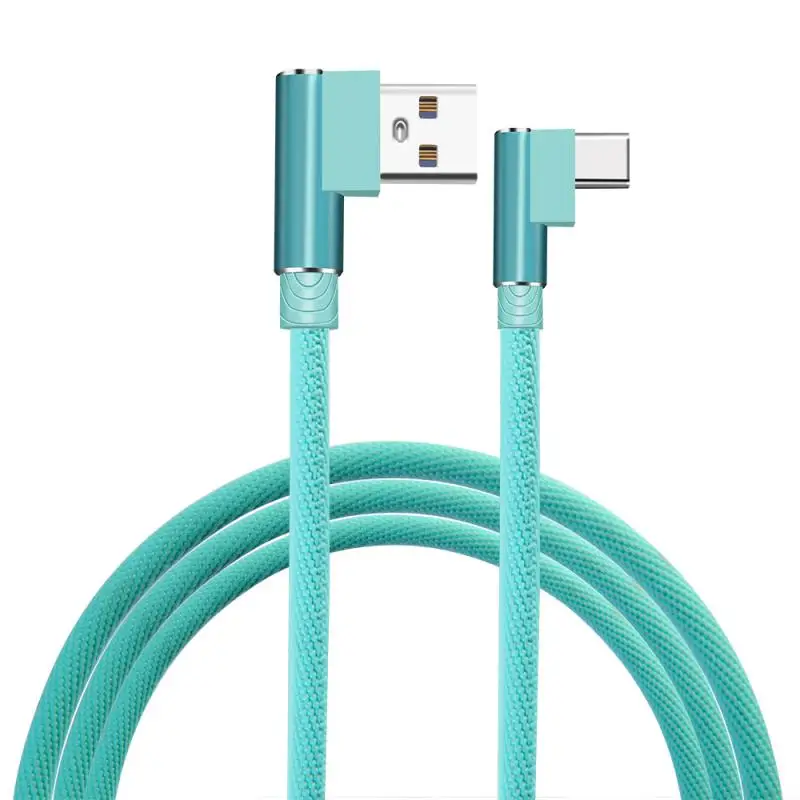 

Type-c Mobile Cable Double Data Cord Fast Charging Available Charger For Powerbank Laptop Usb C Cable Convenient Dual Elbow
