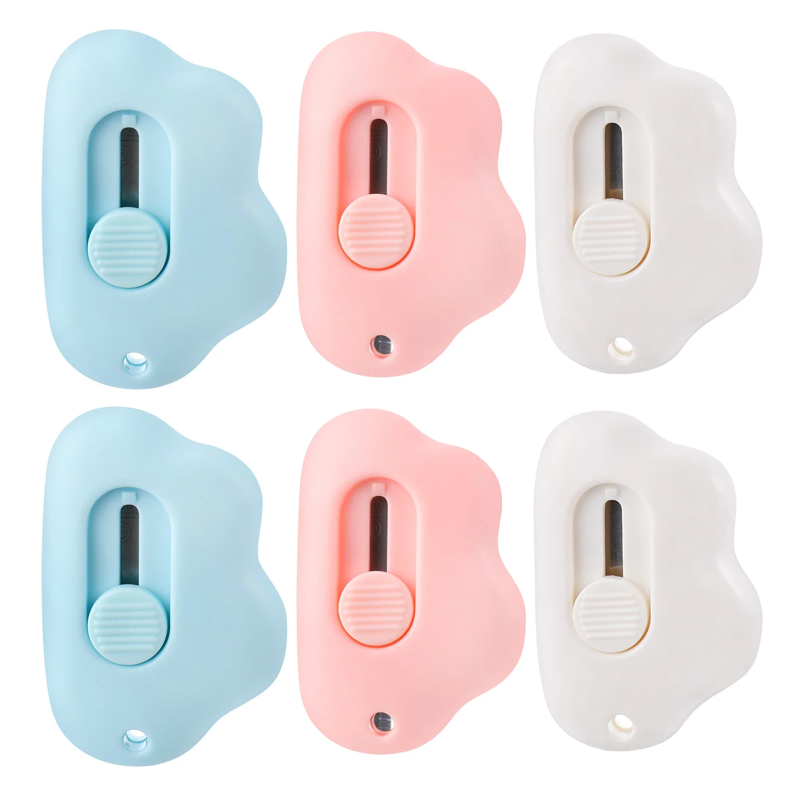 

Box Mini Utility Opener Retractable Keychain Folding Cute Package Slice Ceramic Chain Key Letter Safety Telescopic Tool Openers