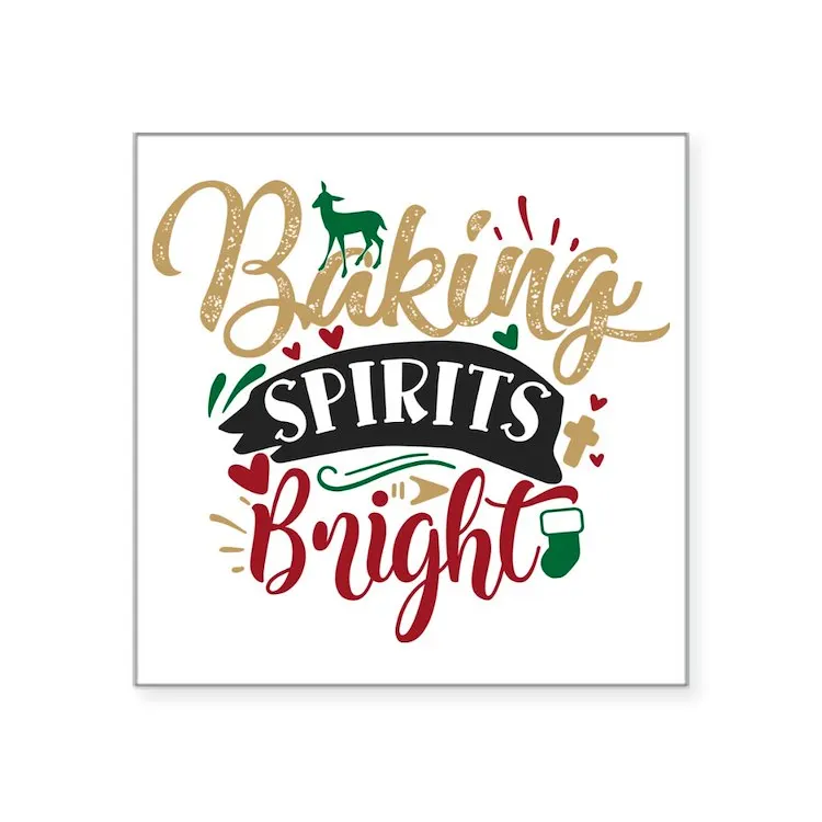 

Яркая забавная Рождественская наклейка для выпечки духов, квадратная наклейка для ноутбука, автомобиля, милое мультяшное искусство, модный...