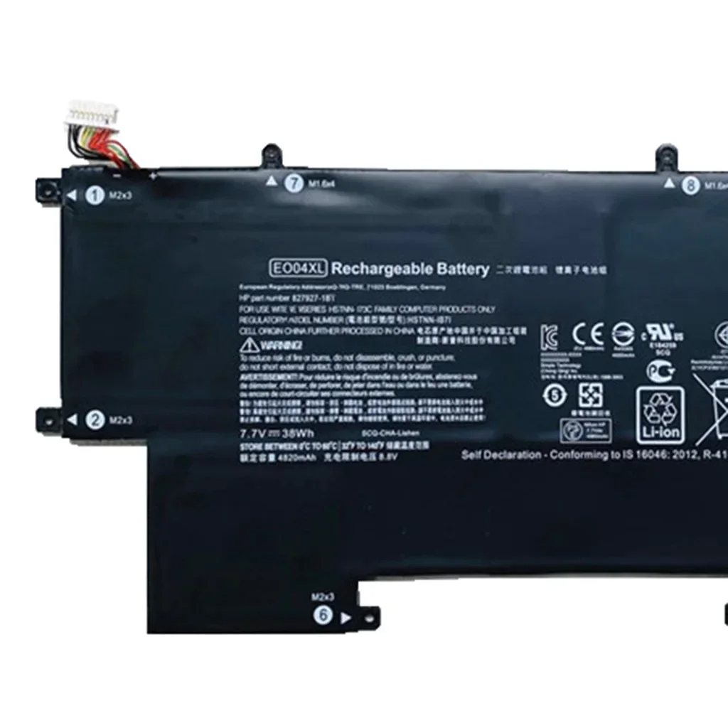 Аккумулятор для ноутбука 7 В 38 Втч E004XL HP EliteBook Folio G1 EO04XL 827927 -1В1 -1С1 828226 -005 HSTNN-I73C