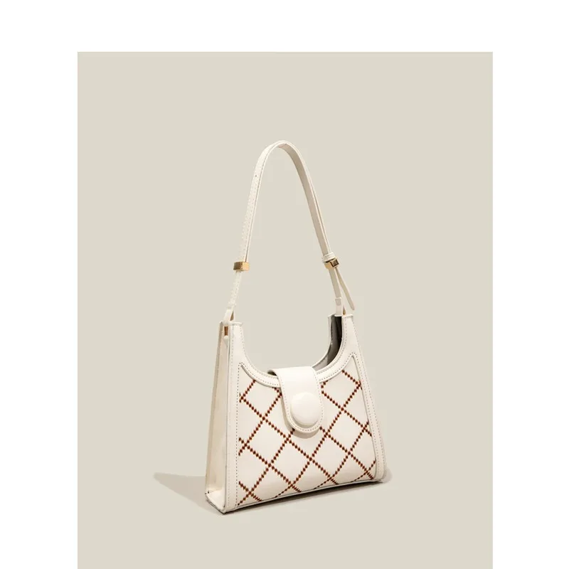 

Простая вместительная сумка-тоут Maxdutti с винтажным принтом в английском стиле, сумка на одно плечо, Женская текстурная сумка, Новинка для вес...