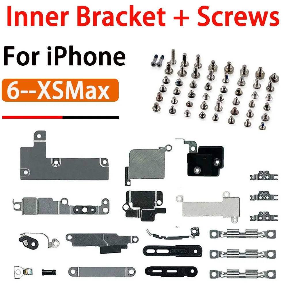 

Full Set Internal Metal Bracket Shield Plate With All Screws For iPhone 6 6Plus 6s 6sPlus 7 7Plus 8 8Plus X XR XS XSMax