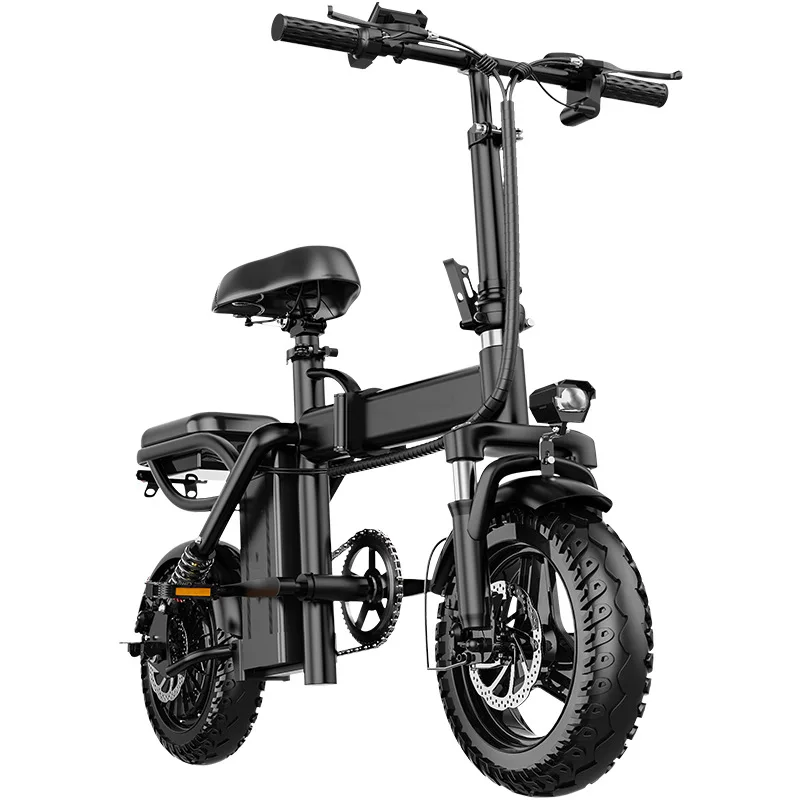 

Bicycle 14-inch Tire Mini Foldable Electric Bicycle 48V/500W Lithium Battery Driving and Traveling Small Electric Bicycle