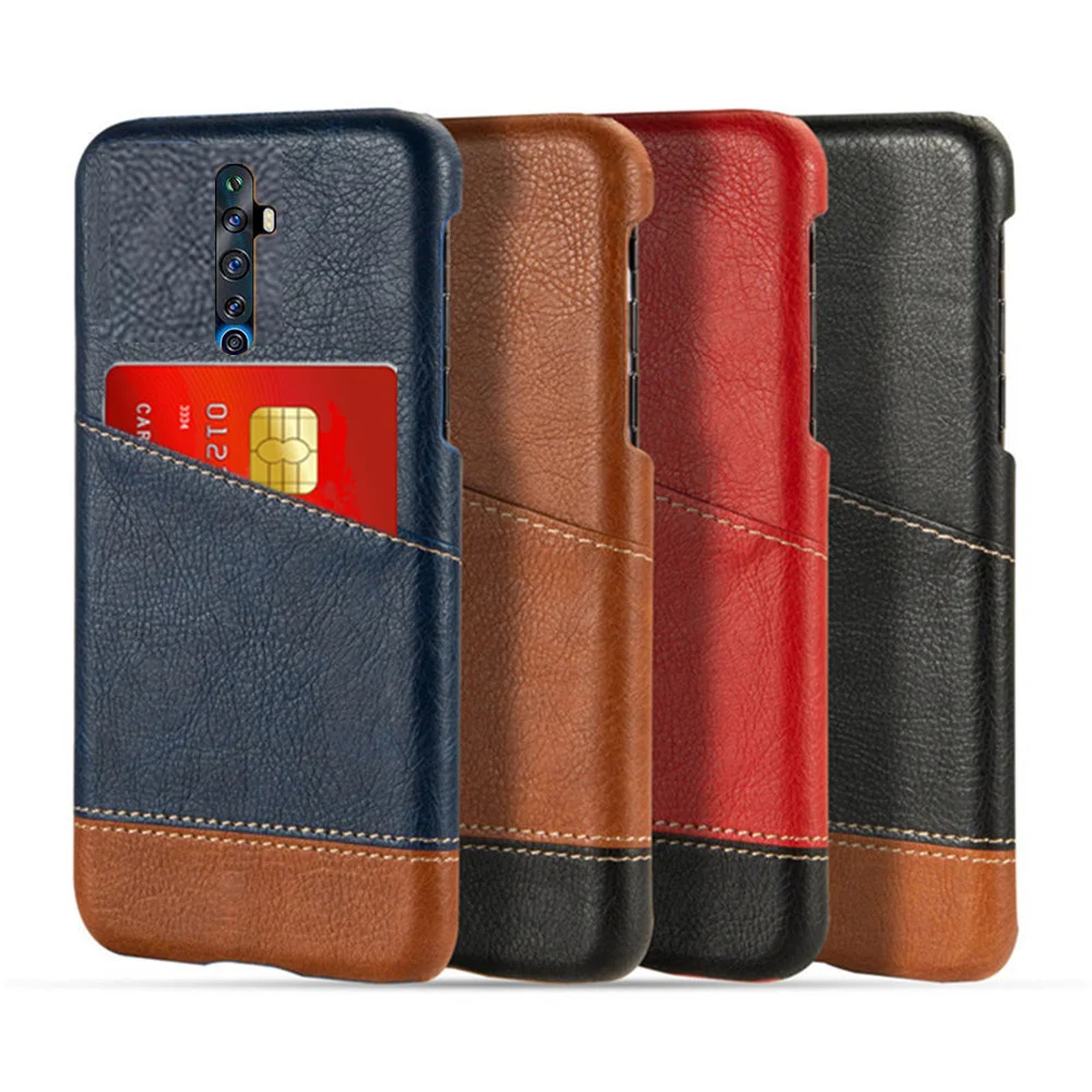 

Luxury Case For Cover OPPO Reno 2Z Case Card Slot Holder Mixed Splice PU Leather Cover For Reno 2Z Cover Reno 2Z 6.53" Funda