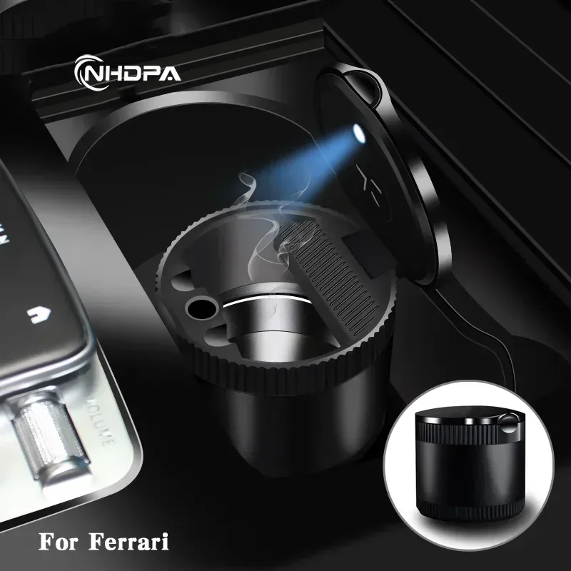 Автомобильная пепельница из алюминиевого сплава флуоресцентная для Ferrari 458 812 F430