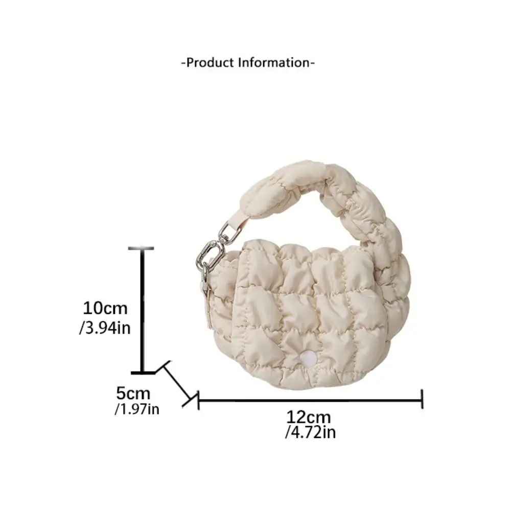Модный однотонный плиссированный кошелек для монет с облаком стеганая сумка на