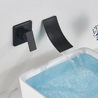 Vidric Waterfall Spout Basin Faucet Single Lever Chrome Bathroom Washing Basin Mixer Tap Dual Hole Widespread Lavatory Sink Mixe