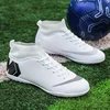 ALIUPS Professional Men Boys Soccer Shoes White Black Football Boots Kids Cleats Sport Sneakers Size Eu 35-45 4