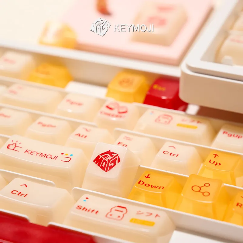 Фото Набор кейкапов Yakult, профиль Cherry, для механических клавиатур, ручная работа, оригинальные, для самостоятельной сборки, аксессуары, подарок №4