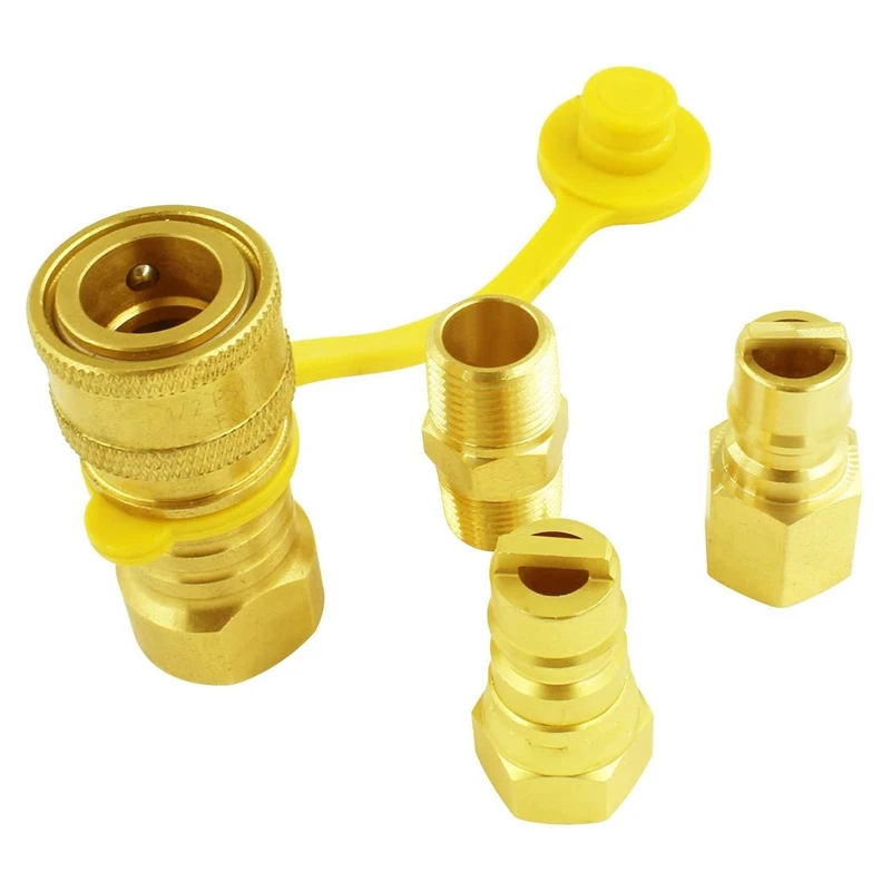 

3/8 дюймов Природный/LP газ латунный быстроразъемный фитинг комплект адаптера, 3/8 дюймов Φ, 3/8 дюймов Male