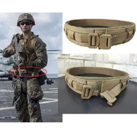 military hunting imported soft air quick release buckle okinawa tactical molle belt quick hanging imported wolf brown webbing