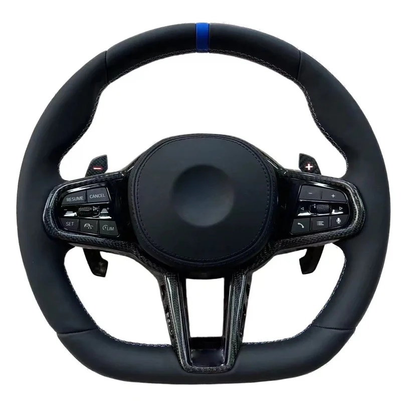 Фото Кожаный автомобильный руль YLA для BMW M3 M4 M5 M6 F30 F10 F15 F36 F01 F20 F22 F25 F31 F32 E70 E71 E90 E91 E92 X1 X2 X3 X4 X5 X6 №3