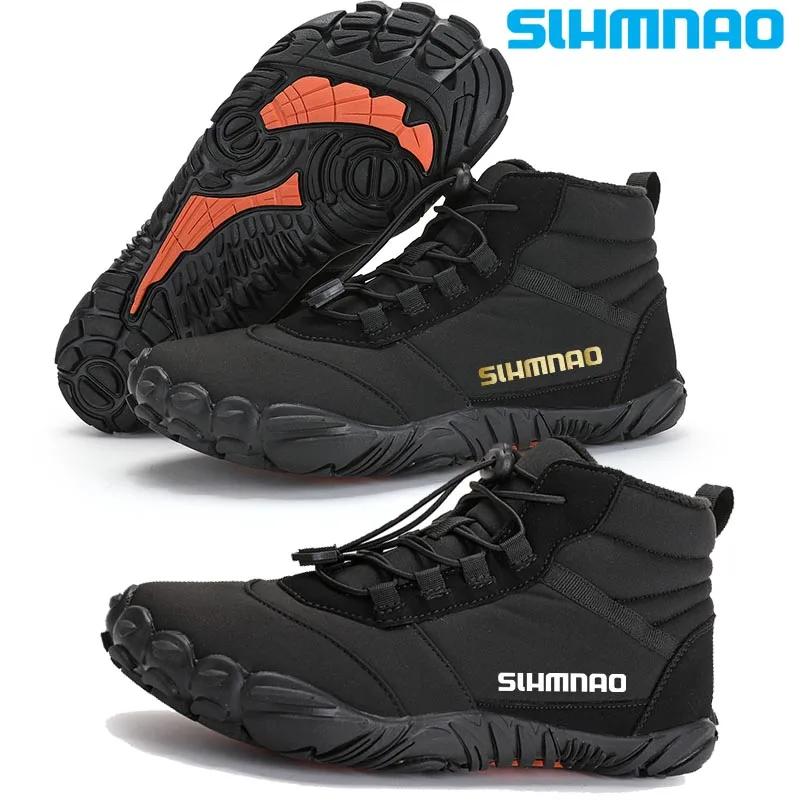 

Уличные мужские и женские кроссовки большого размера для походов и рыбалки, Нескользящие велосипедные Короткие Плюшевые повседневные хлопковые ботинки